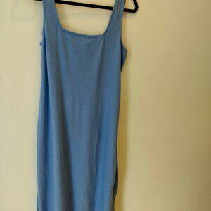 Gap Blue Sleeveless Cotton Dress Knee Length